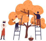 林業で働くイラスト